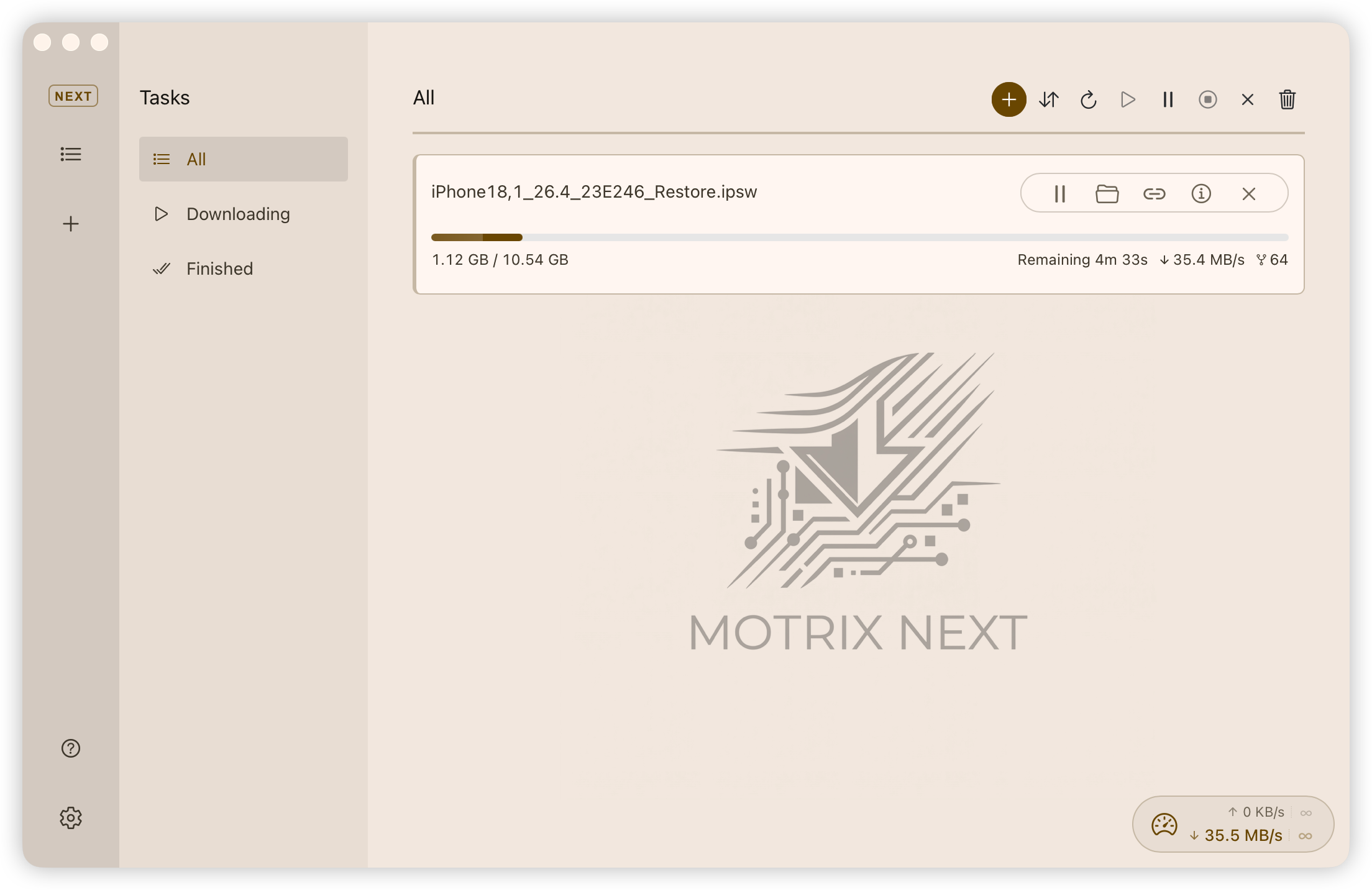 Motrix Next — Light Mode